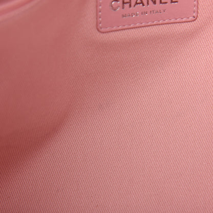 Chanel Woven Straw Raffia Small Deauville Tote Pink 14 of 15