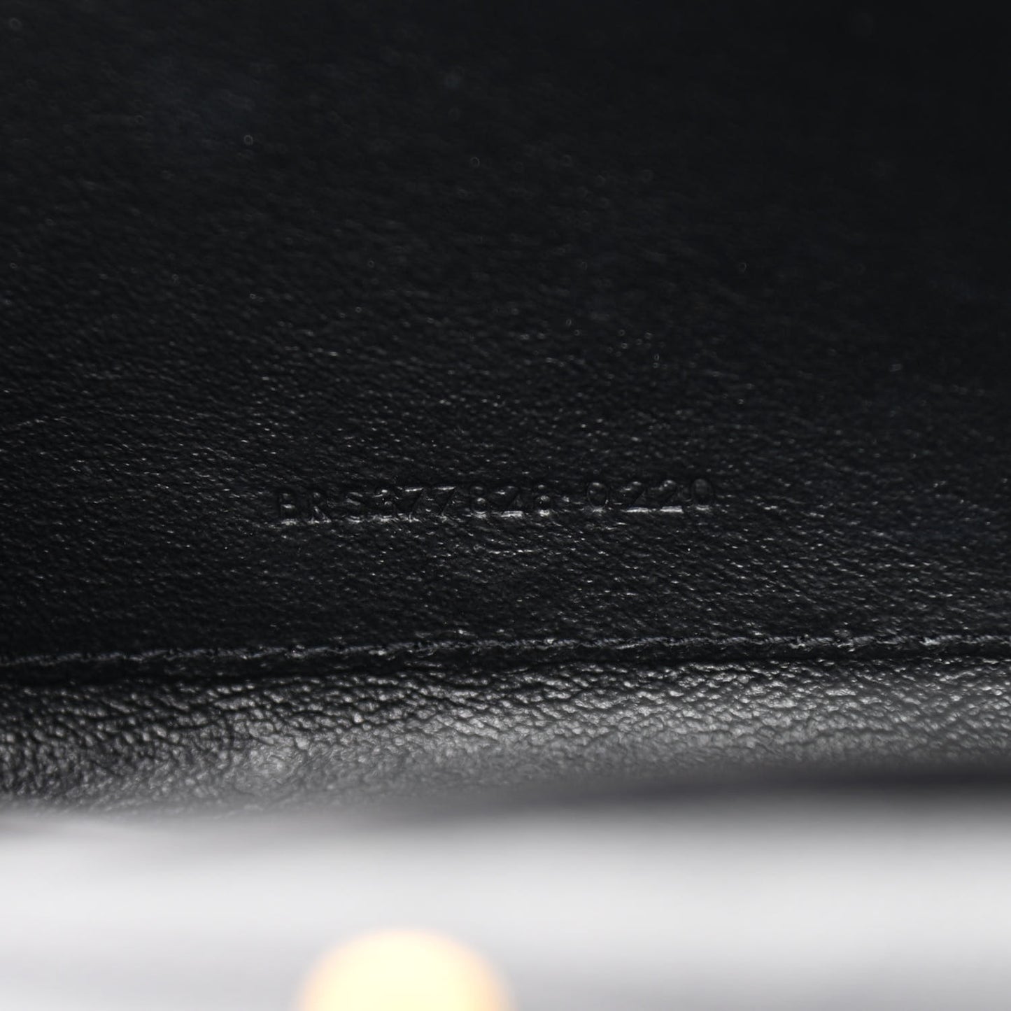 Grain De Poudre Matelasse Chevron Monogram Chain Wallet Black