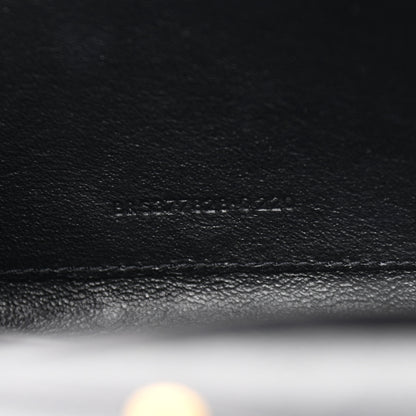 Saint Laurent Grain De Poudre Matelasse Chevron Monogram Chain Wallet Black 7 of 10