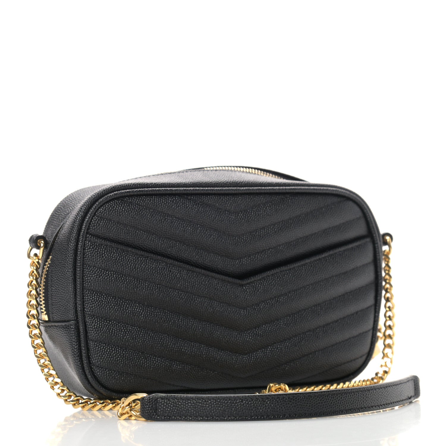 Saint Laurent Grain De Poudre Matelasse Monogram Mini Lou Camera Bag Black 3 of 10