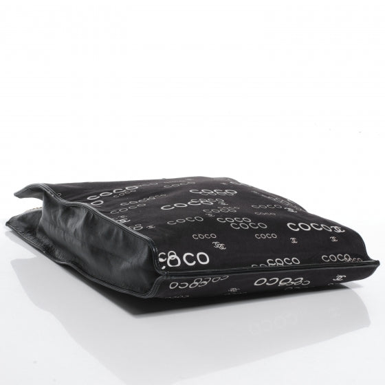 Chanel Canvas Coco Shopping Tote Black 4 of 7