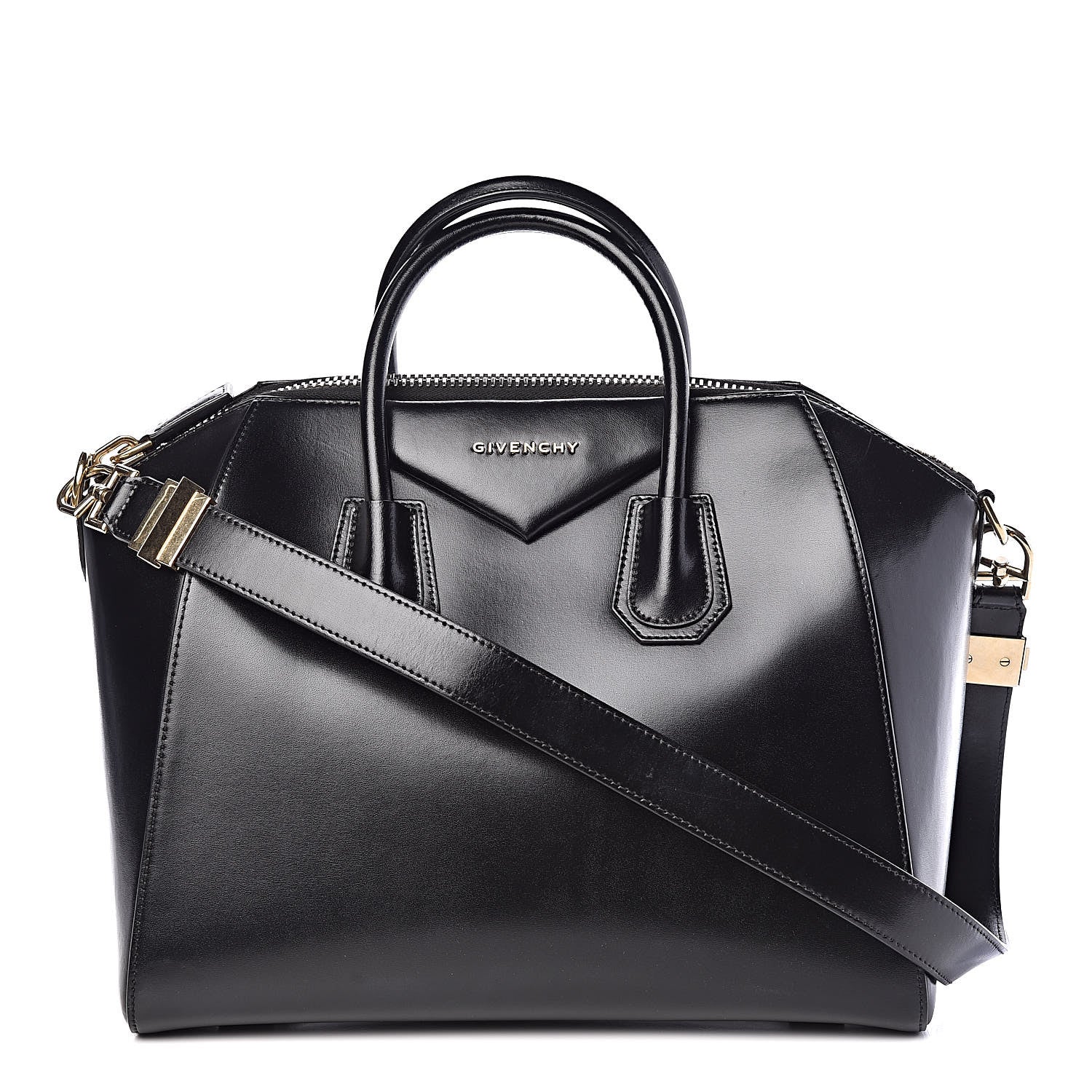 Givenchy Shiny Lord Calfskin Medium Antigona Black 1 of 9