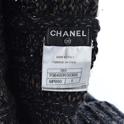 Chanel Cashmere Blend CC Beanie Hat Black Multicolor 5 of 5