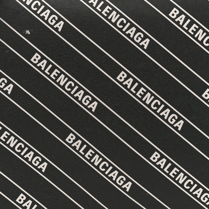 Balenciaga Calfskin All Over Logo Flap S Bag Black 9 of 19