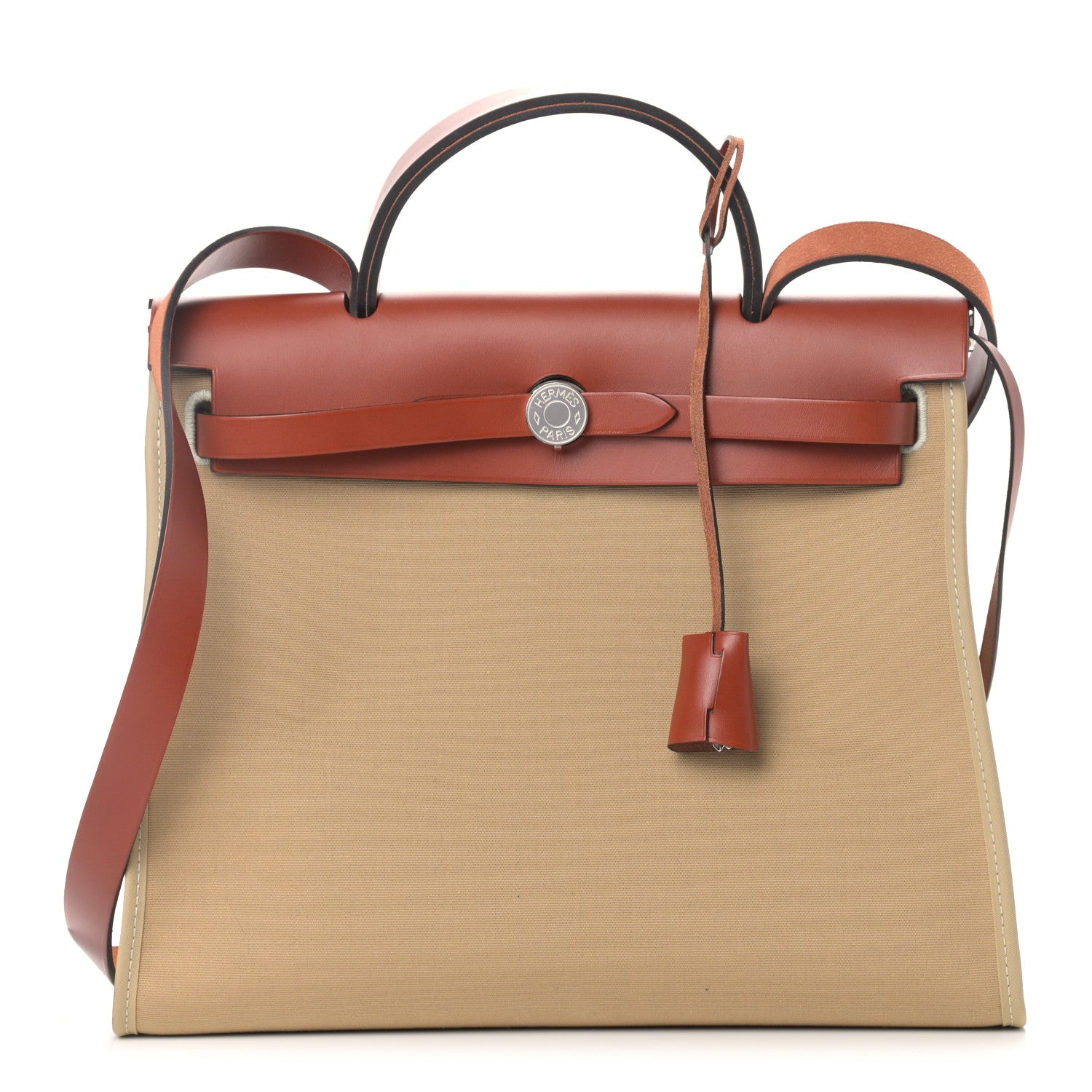 Hermes Vache Hunter Toile Herbag Zip 31 PM Trench Cuivre 3 of 13