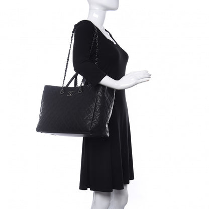 Chanel Caviar Quilted Large Coco Handle Shopping Tote Black 2 of 11