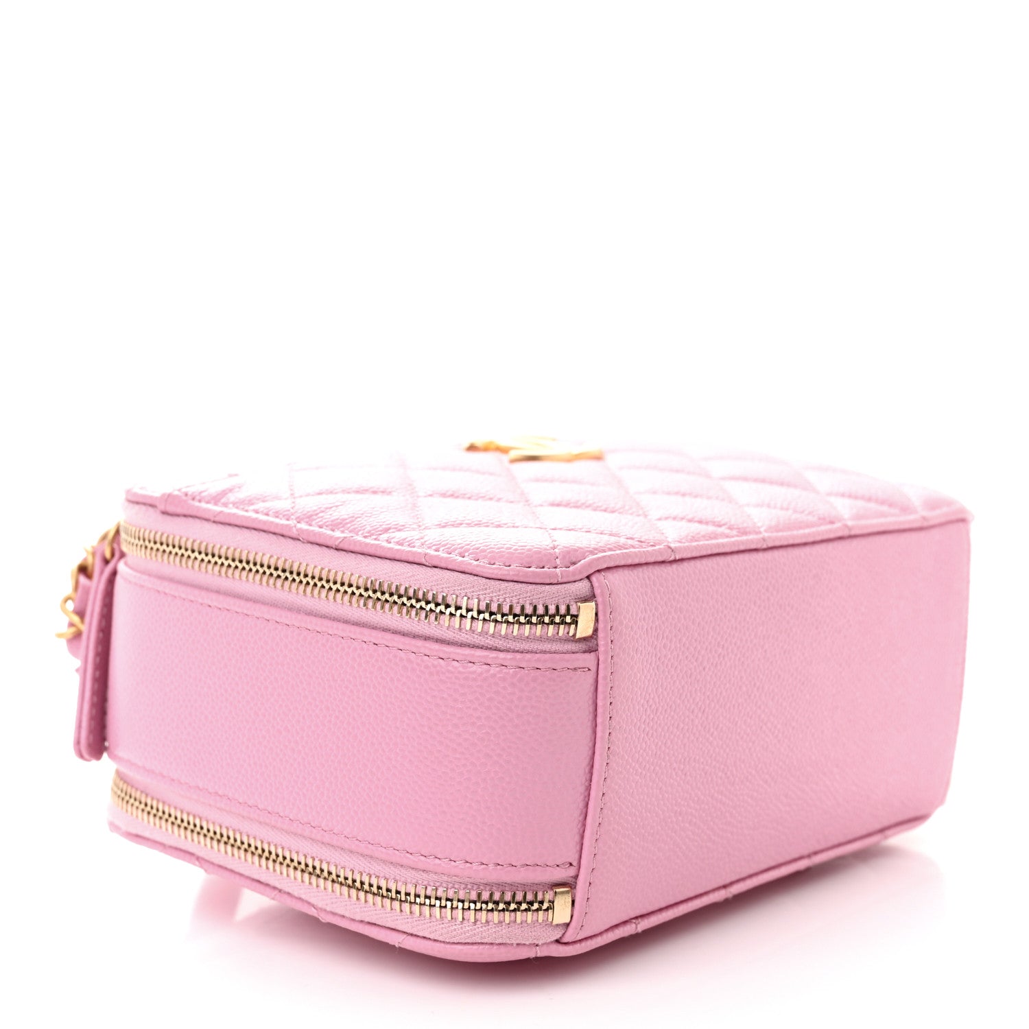 Chanel Caviar Quilted Pick Me Up Small Vanity Case Light Pink 4 of 12