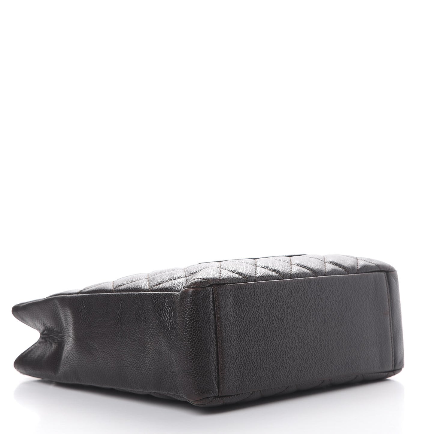 Caviar Petit Shopping Tote PST Dark Brown