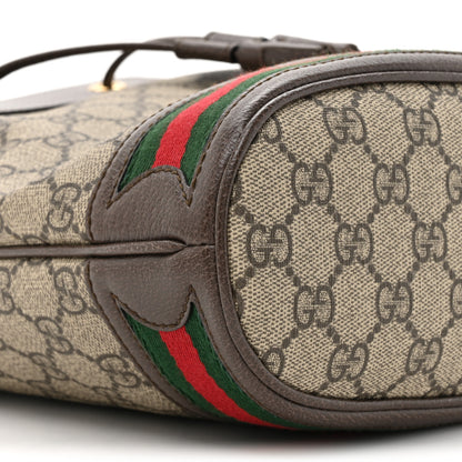Gucci GG Supreme Monogram Web Small Ophidia Bucket Bag Brown 10 of 12