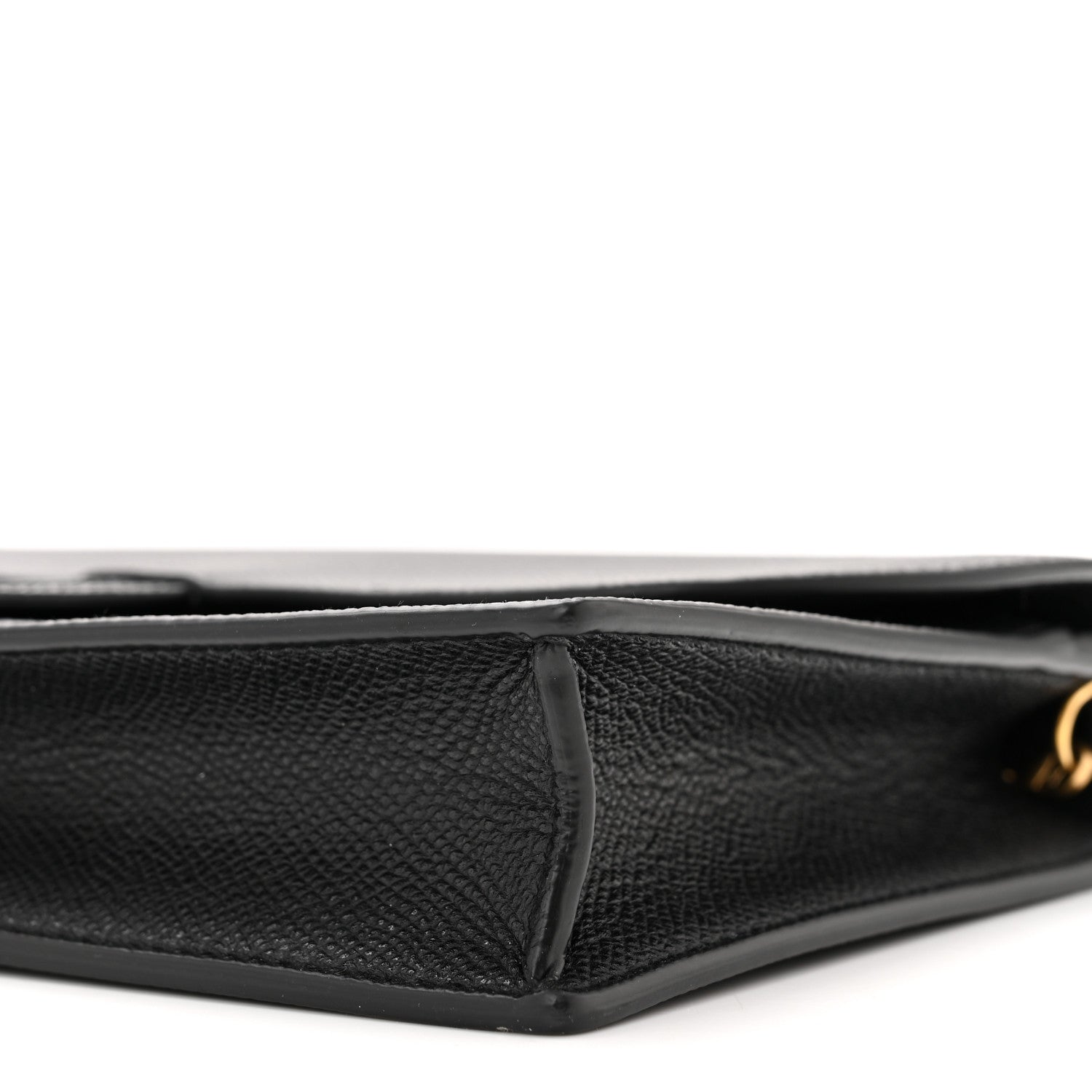 Christian Dior Grained Calfskin Saddle Chain Pouch Black 8 of 9