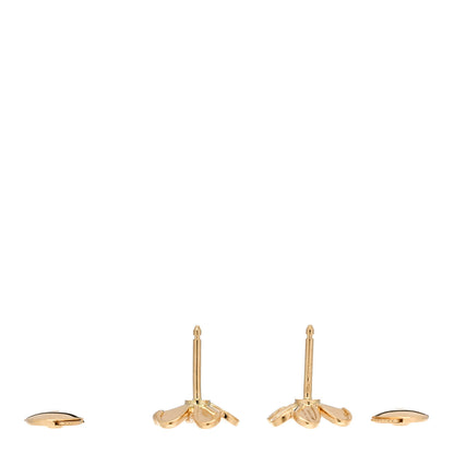 Van Cleef & Arpels 18K Yellow Gold Diamond Mini Frivole Earrings 3 of 4
