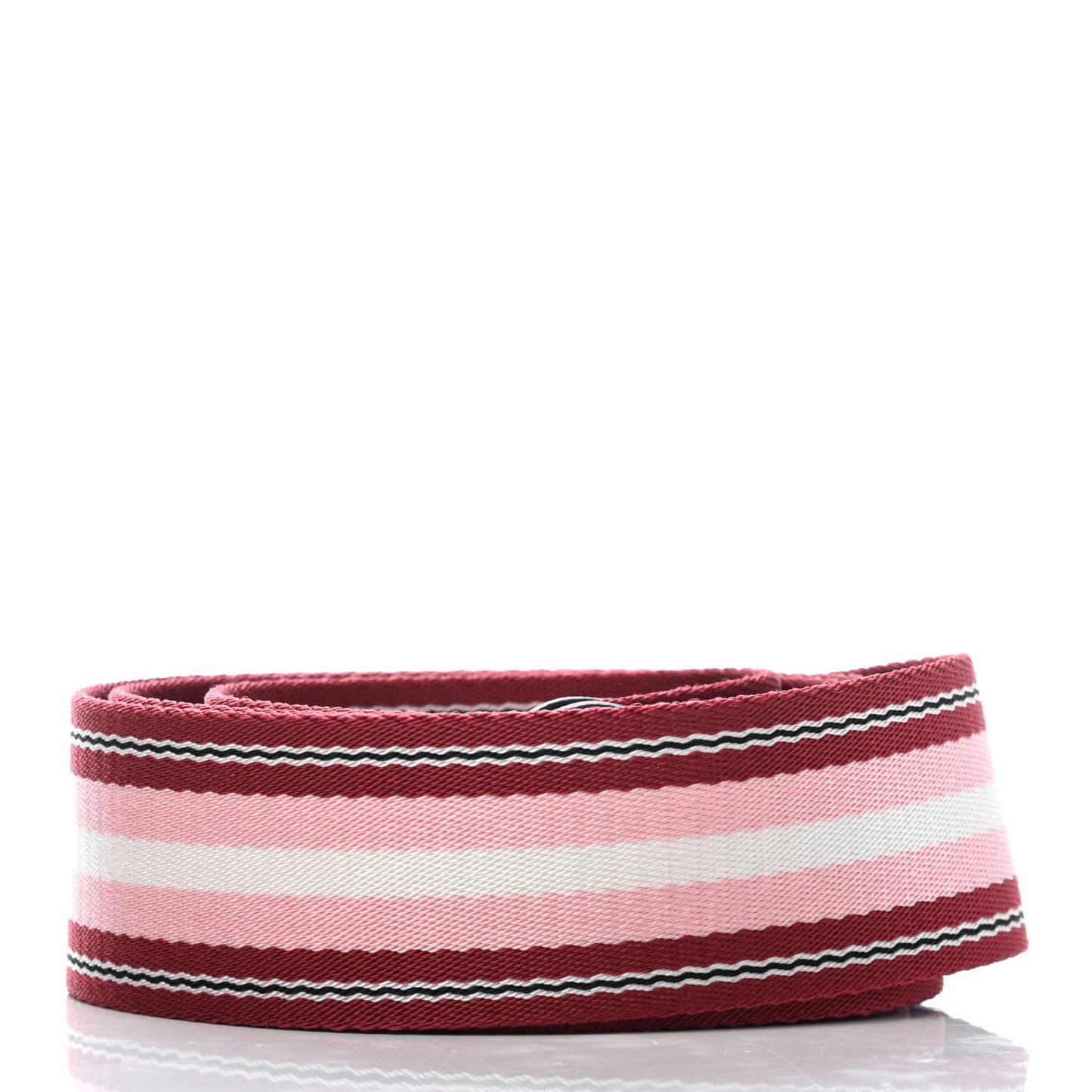 Vitello Daino Striped Fabric Shoulder Strap Petalo