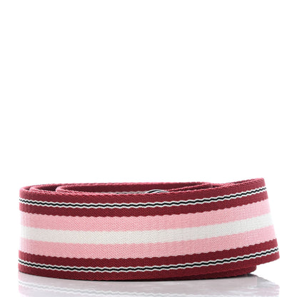 Prada Vitello Daino Striped Fabric Shoulder Strap Petalo 2 of 4