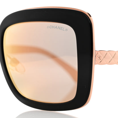 Chanel Metal Square Spring Sunglasses 5369 Black Pink Gold 7 of 7