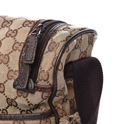 Gucci Monogram Natural Pigskin Large Diaper Bag Beige Ebony Cocoa Dark Chocolate 14 of 18