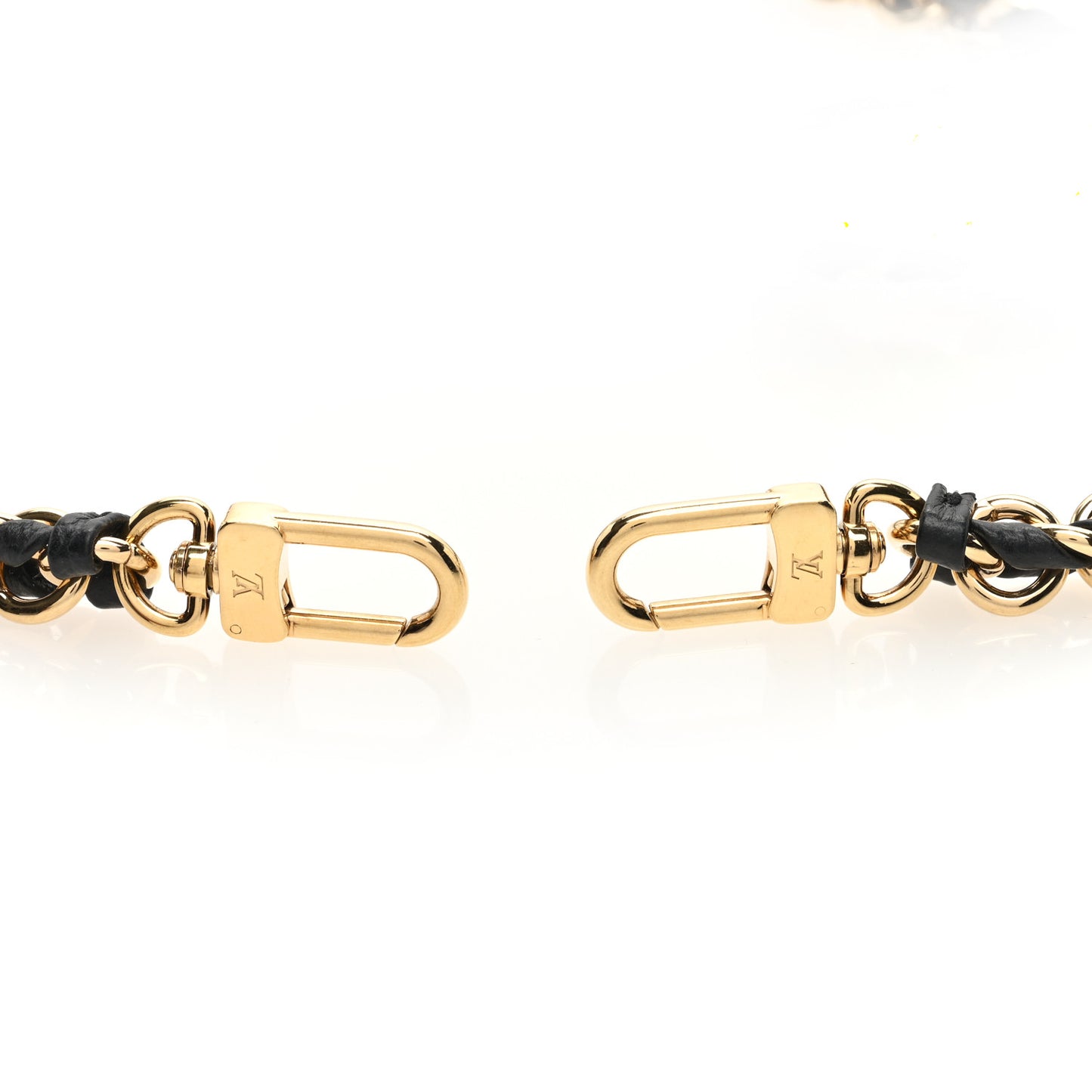 Calfskin Multi Pochette Chain Shoulder Strap Black Gold