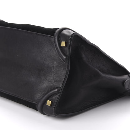 Celine Smooth Calfskin Suede Mini Luggage Black 7 of 8