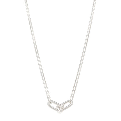 Tiffany Sterling Silver Double HardWear Link Pendant Necklace 1 of 4