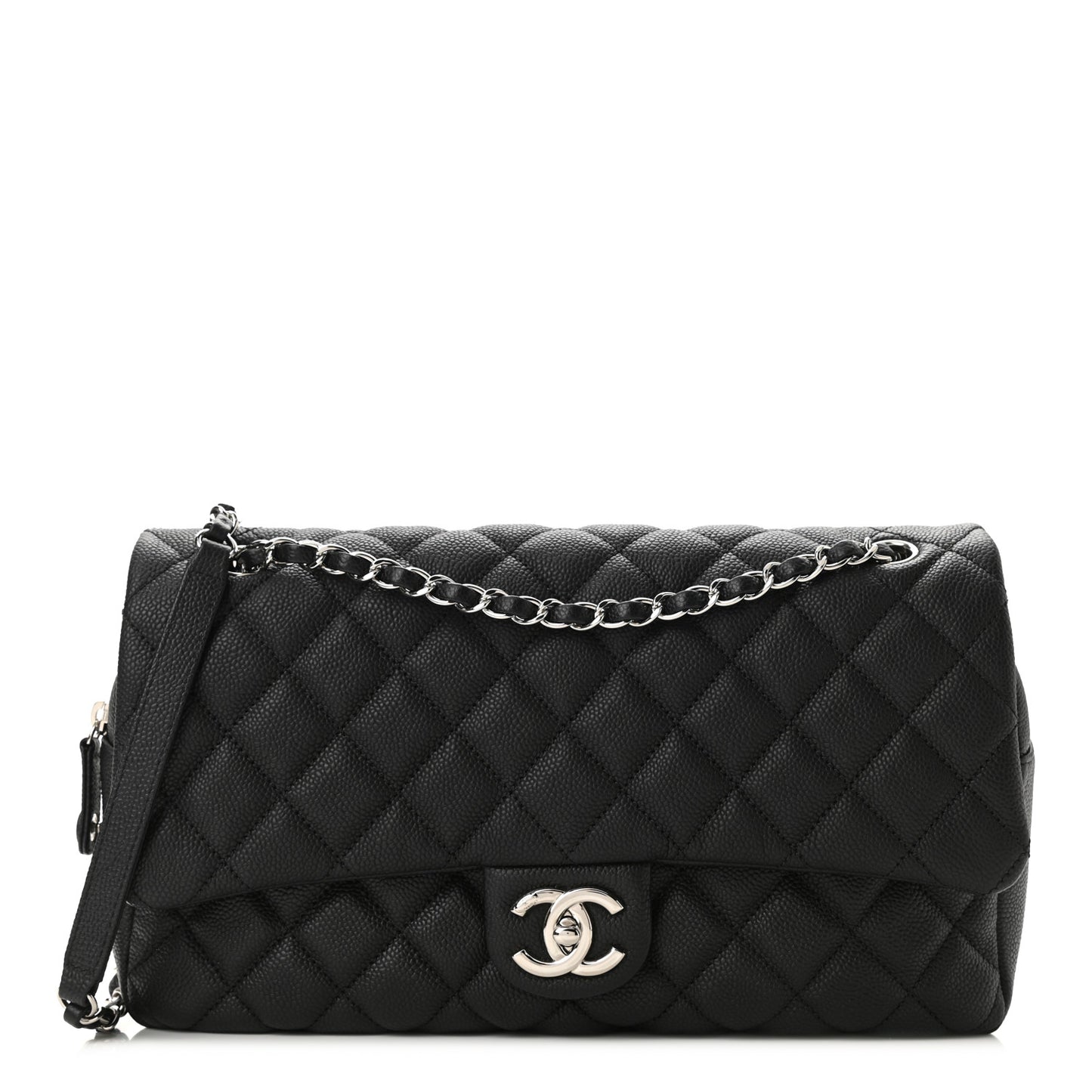 Caviar Quilted Jumbo Easy Flap Black