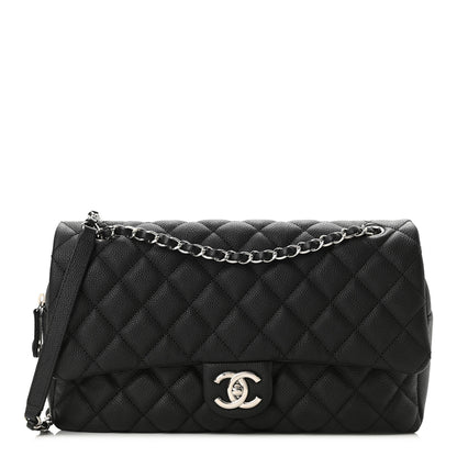 Chanel Caviar Quilted Jumbo Easy Flap Black 1 of 11