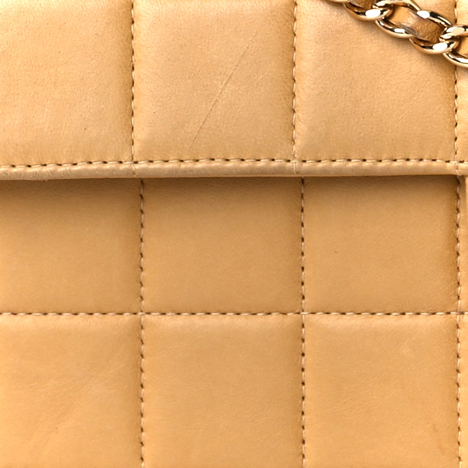 Chanel Lambskin East West Chocolate Bar Flap Beige 14 of 19