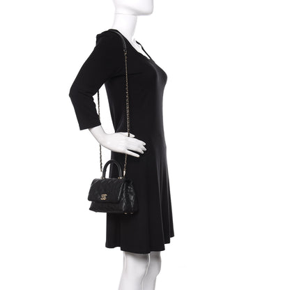 Chanel Caviar Quilted Extra Mini Coco Handle Flap Black 2 of 10