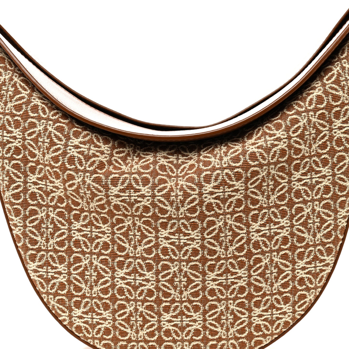 Jacquard Anagram Calfskin Luna Bag Tan Pecan