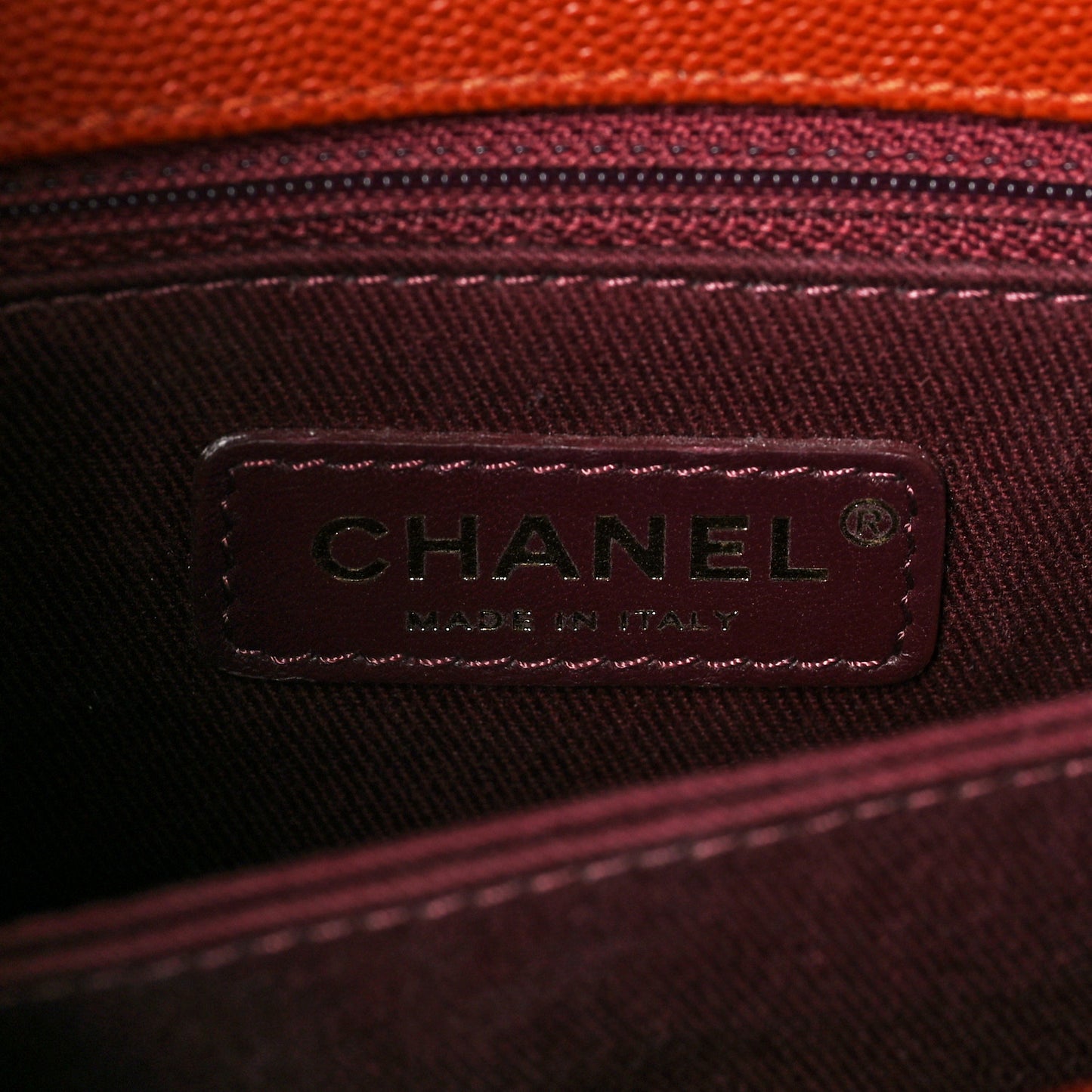 Caviar Chevron Quilted Mini Coco Handle Flap Brown