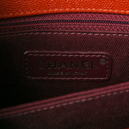 Chanel Caviar Chevron Quilted Mini Coco Handle Flap Brown 6 of 8