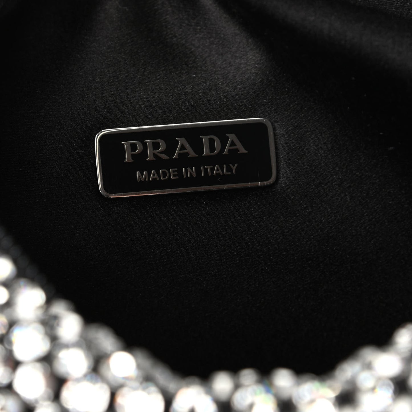 Satin Crystal Mini Re-Edition 2000 Bag Cristal