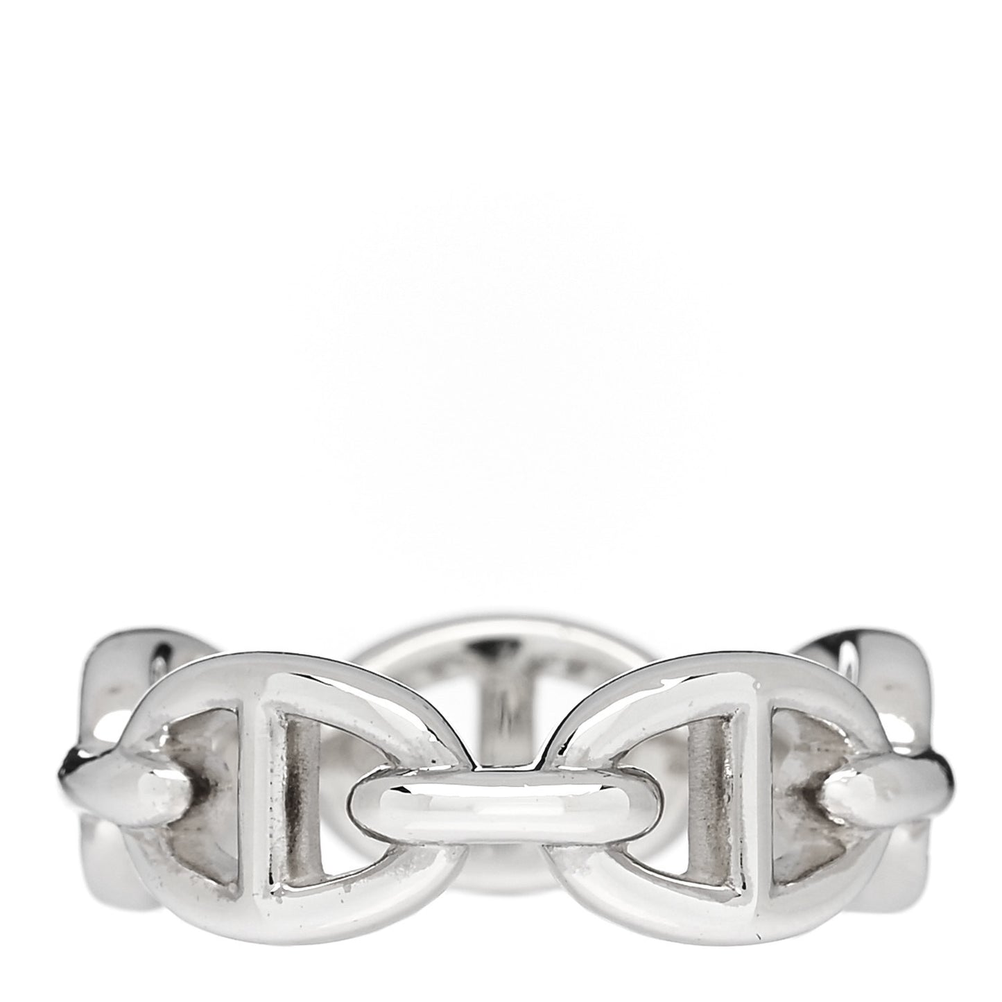 Sterling Silver PM Chaine d'Ancre Enchainee Band Ring 54 6.75