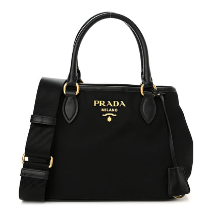 Prada Tessuto Nylon Soft Calf Small Tote Black 1 of 10