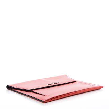 Burberry Metallic Calfskin Envelope Clutch Red 4 of 9