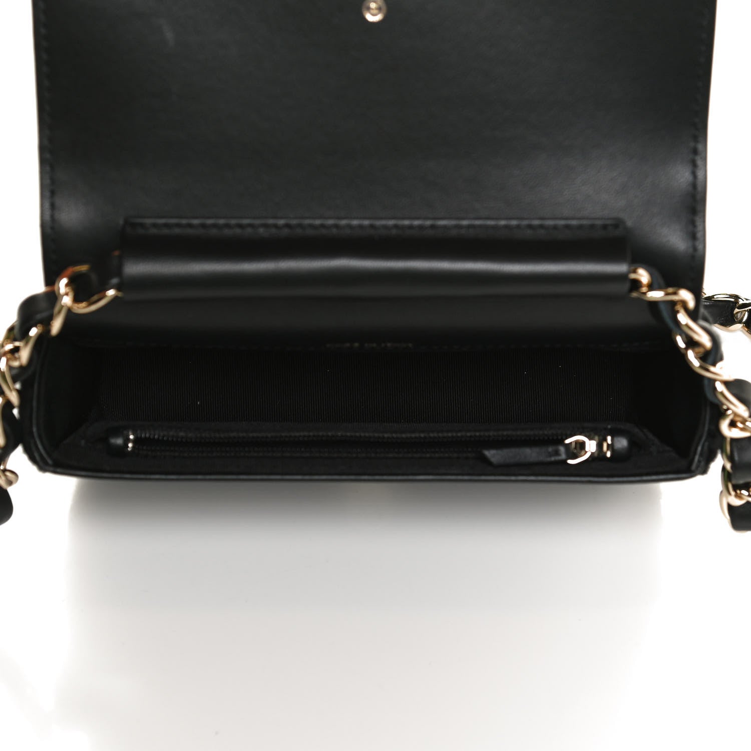 Chanel Lambskin Crochet Quilted Flap Phone Holder Black 5 of 12