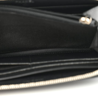 Chanel Caviar Patent Small CC Contour Zip Around Wallet Black 6 of 11
