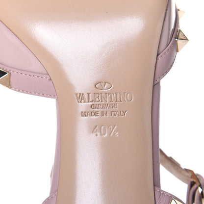 Valentino Garavani Patent Nappa Rockstud Ankle Strap 65mm Pumps 40.5 Poudre 7 of 9