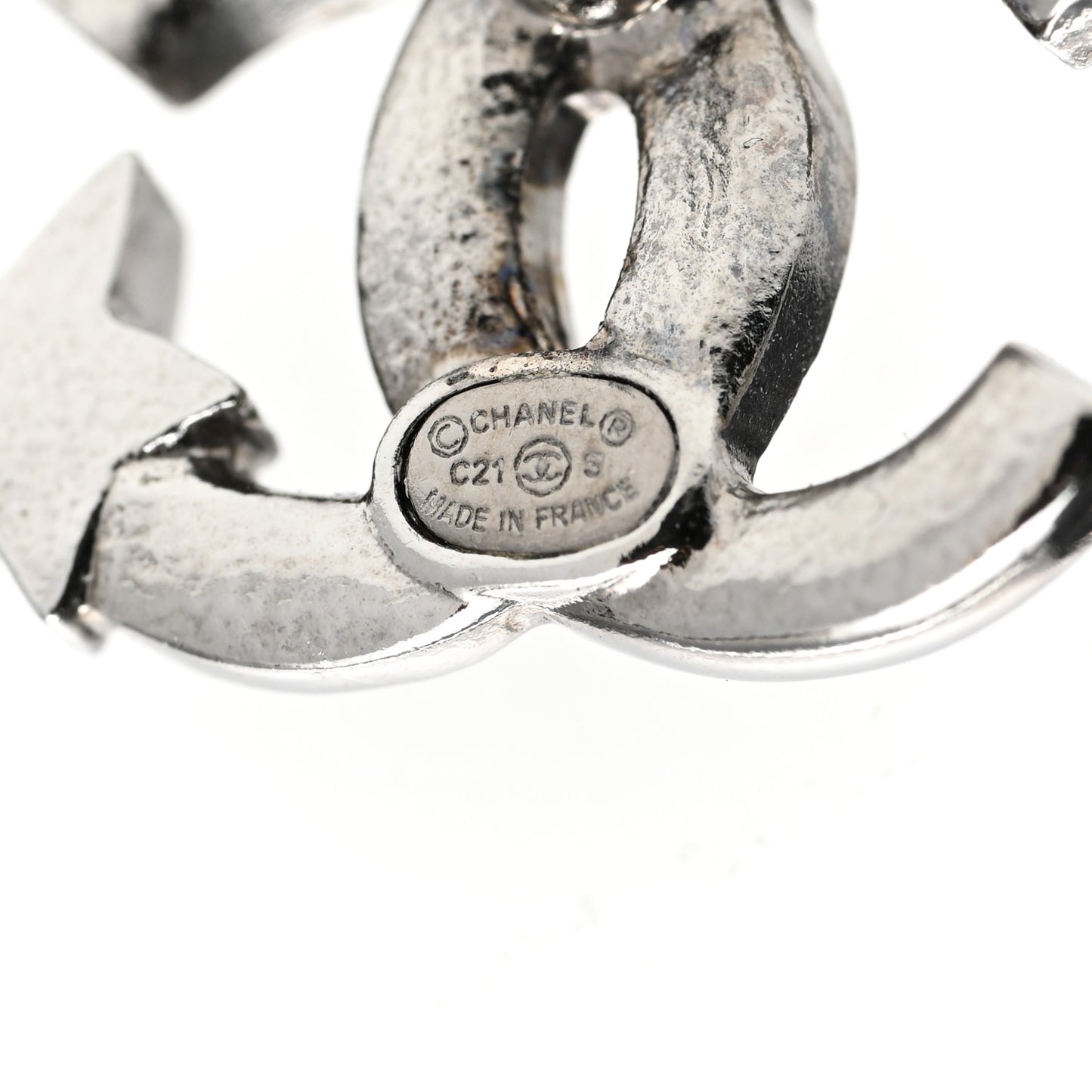 Crystal CC Starfall Earrings Silver