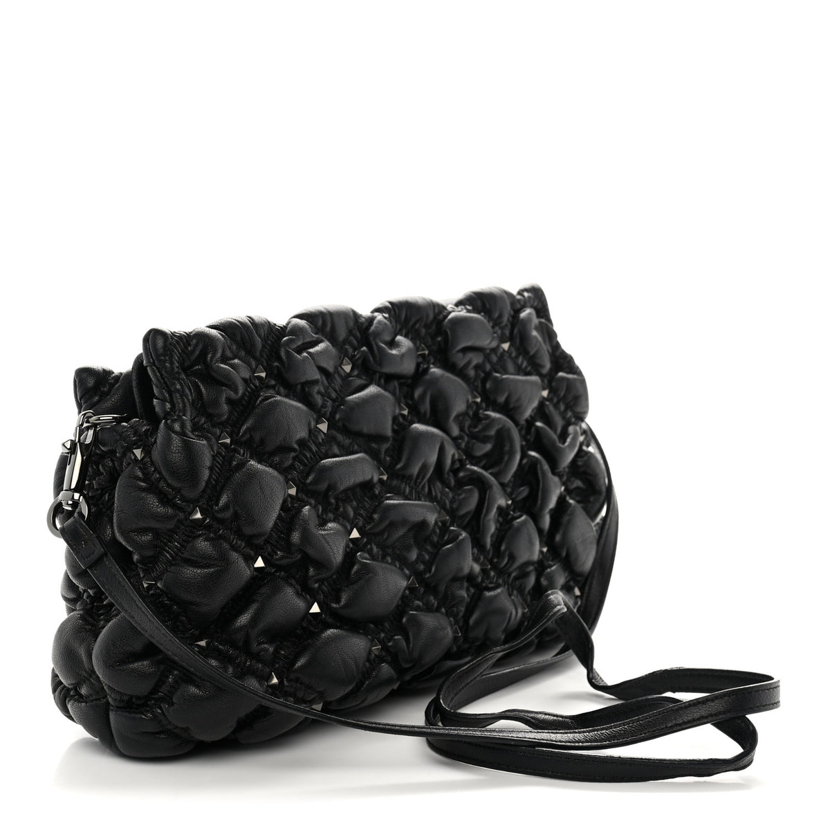Valentino Garavani Nappa Spikeme Clutch Black 3 of 10