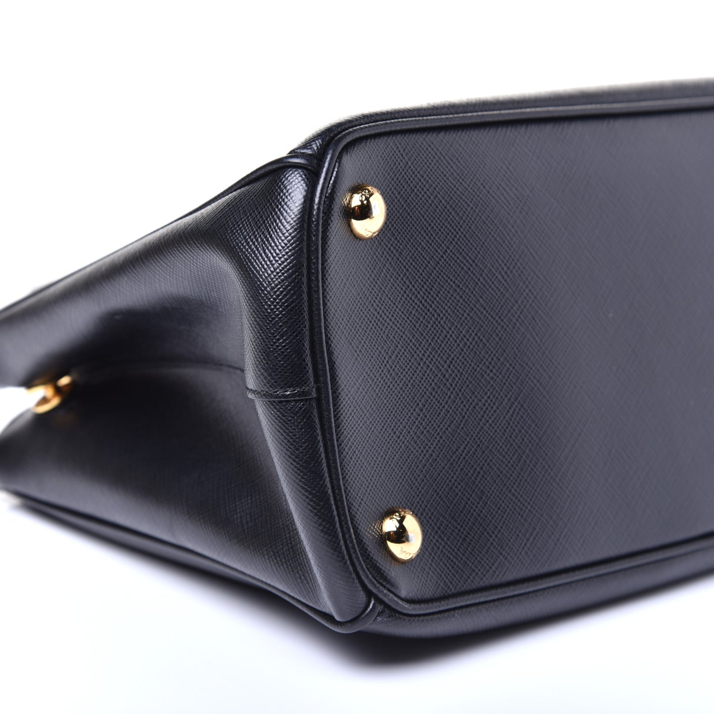 Saffiano Small Galleria Double Zip Tote Black