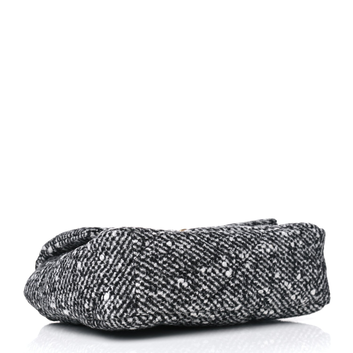 Chanel Tweed Quilted Medium Chanel 19 Flap Black White 3 of 5