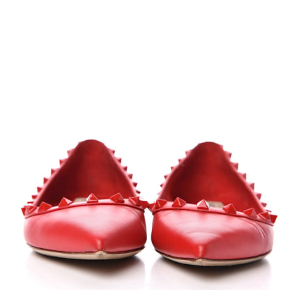 Valentino Garavani Nappa Monochrome Rockstud Ballerina Flats 39 Rouge Pur 2 of 10
