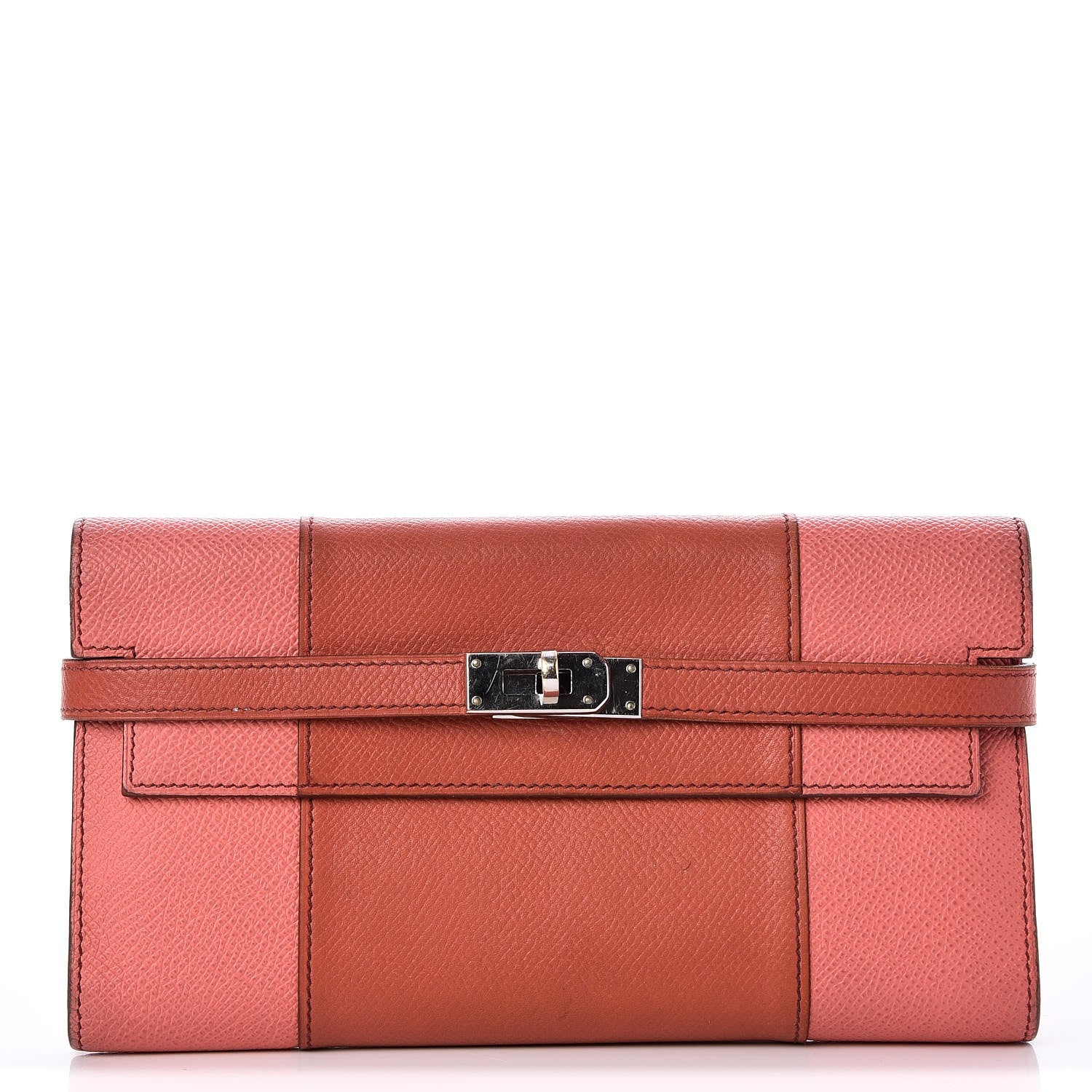 Hermes Epsom Flag Kelly Longue Wallet Corail Flamingo 1 of 13