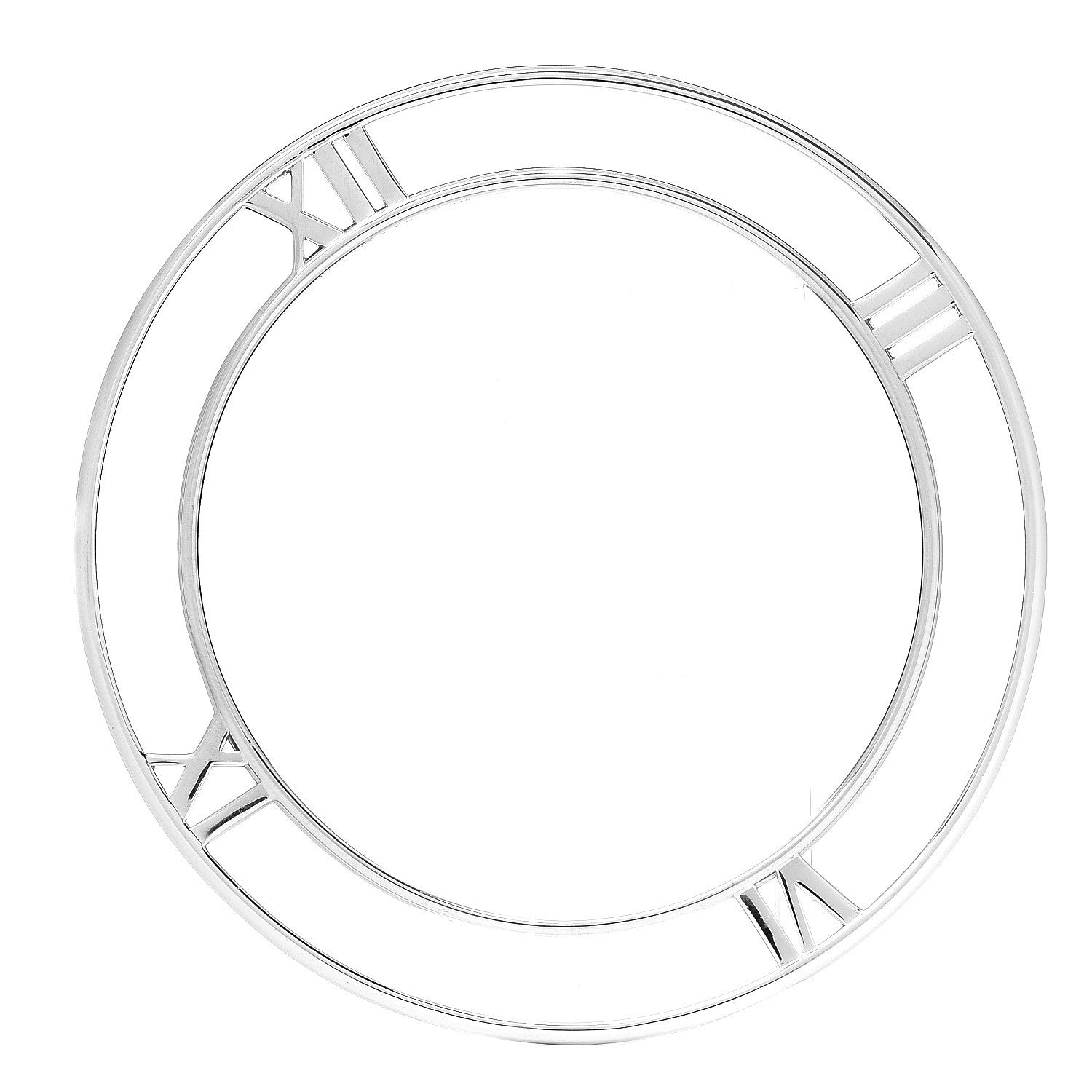 Tiffany Sterling Silver Atlas Flat Bangle Bracelet 1 of 4