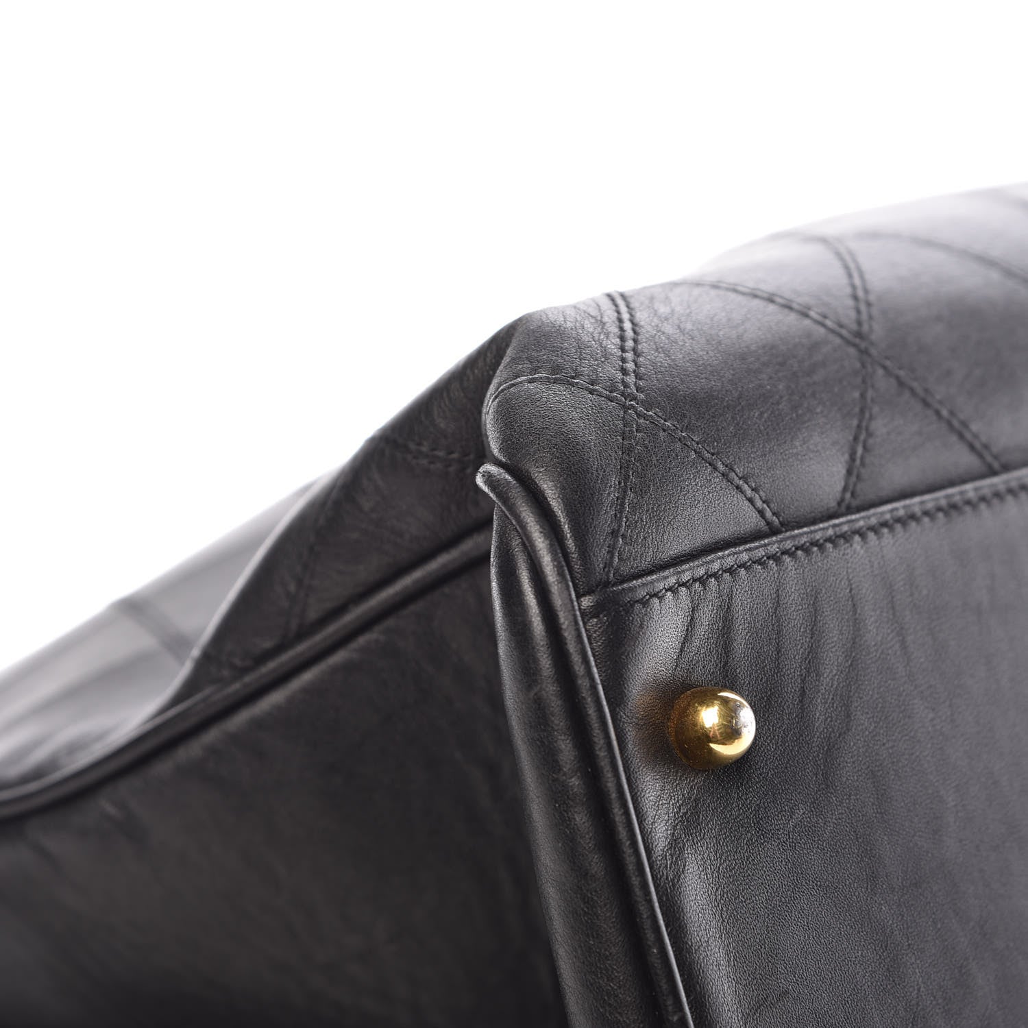 Chanel Calfskin Stitched XL Weekender Black 12 of 20