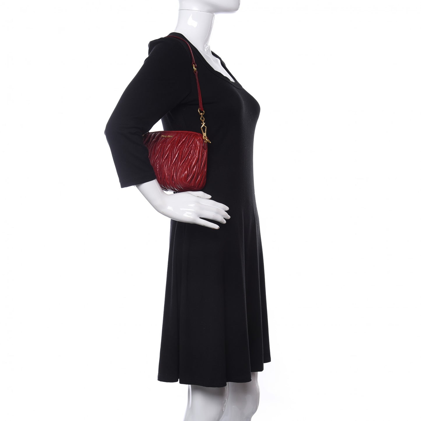 Nappa Matelasse Lux Contenitori Tracolla Shoulder Bag Rubino