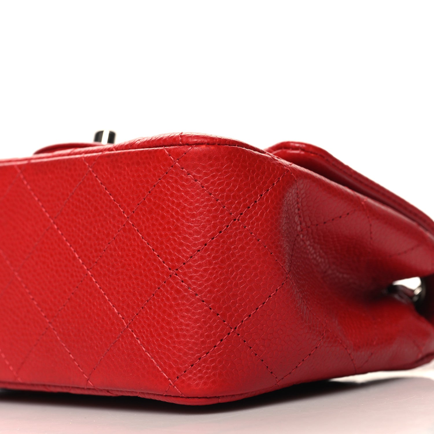Chanel Caviar Quilted Mini Square Flap Red 10 of 11