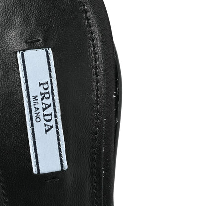 Prada Satin Crystal Logo 45mm Slingback Pumps 37 Cristal 9 of 10