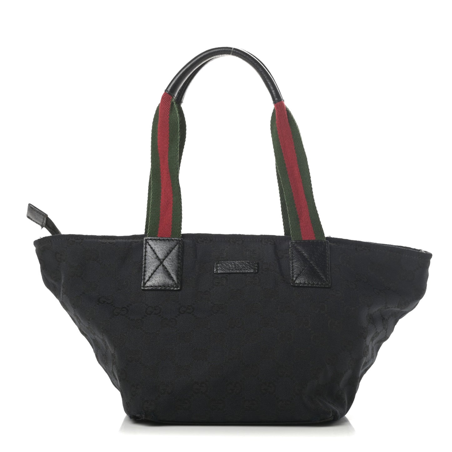 GG Monogram Small Web Handle Bucket Tote Black