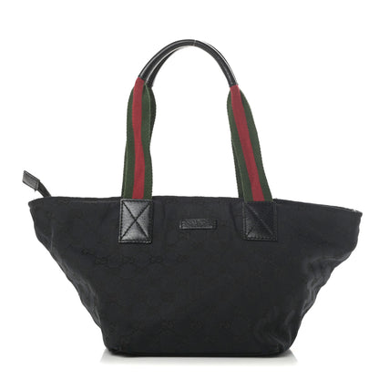 Gucci GG Monogram Small Web Handle Bucket Tote Black 1 of 13