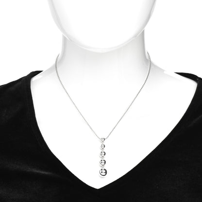 Tiffany Sterling Silver Graduated Ball Drop Necklace 2 of 4